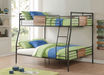 Brantley Sandy Black & Dark Bronze Hand-Brushed Full XL/Queen Bunk Bed - U&U Home Budget Furniture (Carteret, NJ)