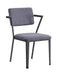 Cargo Gray Fabric & Gunmetal Chair - U&U Home Budget Furniture (Carteret, NJ)
