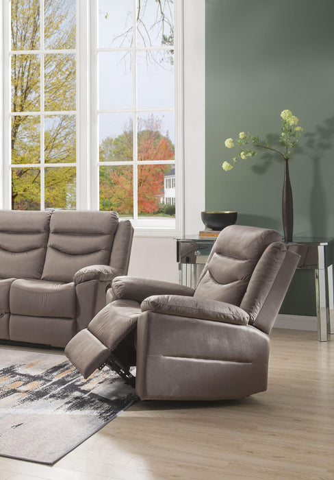 Fiacre Velvet Glider Recliner - U&U Home Budget Furniture (Carteret, NJ)