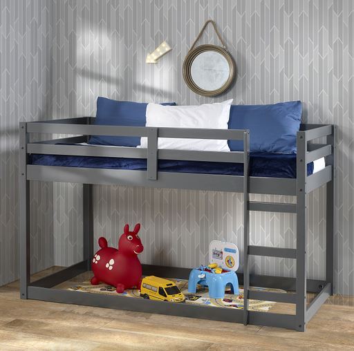 Gaston Gray Loft Bed - U&U Home Budget Furniture (Carteret, NJ)