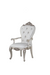 Gorsedd Cream Fabric & Antique White Arm Chair - U&U Home Budget Furniture (Carteret, NJ)