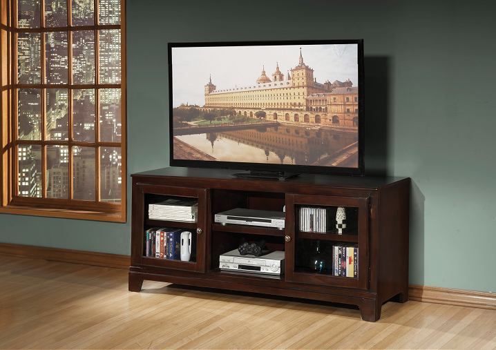 Halden Merlot TV Stand - U&U Home Budget Furniture (Carteret, NJ)