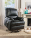Ixora Black PU Recliner w/Power Lift & Massage - U&U Home Budget Furniture (Carteret, NJ)
