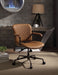 Josi Coffee Top Grain Leather Office Chair - U&U Home Budget Furniture (Carteret, NJ)