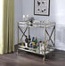 Kristensen Antique Gold & Mirror Serving Cart - U&U Home Budget Furniture (Carteret, NJ)