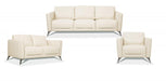 Malaga Cream Leather Sofa - U&U Home Budget Furniture (Carteret, NJ)
