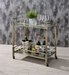 Matiesen Antique Gold & Clear Glass Serving Cart - U&U Home Budget Furniture (Carteret, NJ)