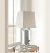 Noralie Mirrored & Faux Diamonds Table Lamp - U&U Home Budget Furniture (Carteret, NJ)