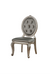 Northville PU & Antique Silver Side Chair - U&U Home Budget Furniture (Carteret, NJ)