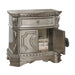 Northville Antique Silver Nightstand (WOOD TOP) - U&U Home Budget Furniture (Carteret, NJ)