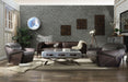 Porchester Distress Chocolate Top Grain Leather Sofa - U&U Home Budget Furniture (Carteret, NJ)