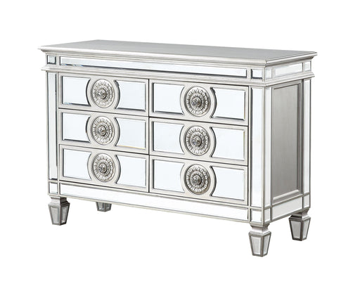 Varian Mirrored & Antique Platinum Server - U&U Home Budget Furniture (Carteret, NJ)