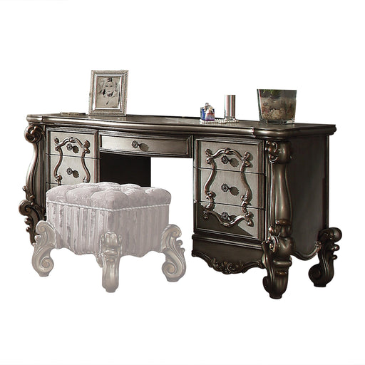 Versailles Antique Platinum Vanity Desk - U&U Home Budget Furniture (Carteret, NJ)