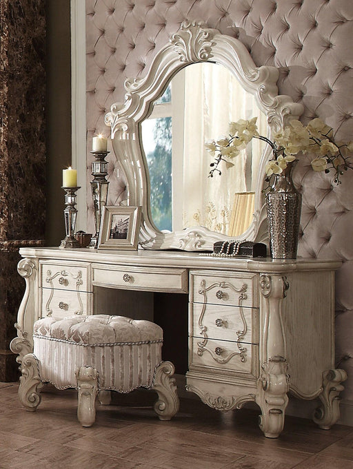 Versailles Bone White Vanity Desk - U&U Home Budget Furniture (Carteret, NJ)