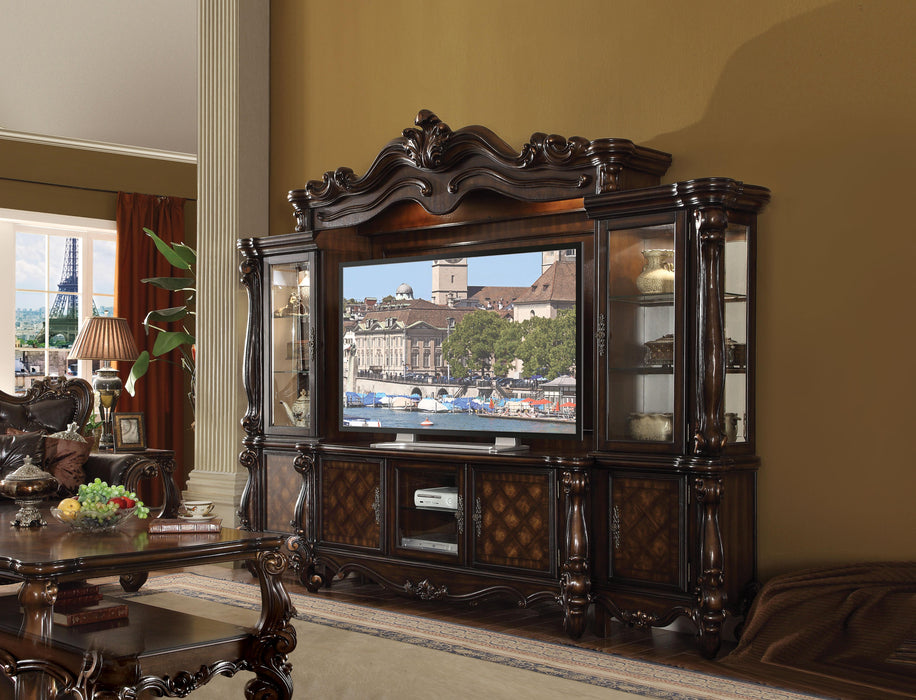 Versailles Cherry Oak Entertainment Center (Side Piers & Bridge) - U&U Home Budget Furniture (Carteret, NJ)