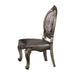 Versailles Silver PU & Antique Platinum Side Chair - U&U Home Budget Furniture (Carteret, NJ)