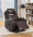 Waterlily Brown PU Rocker Recliner (Motion) - U&U Home Budget Furniture (Carteret, NJ)