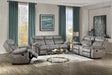 Zubaida 2-Tone Gray Velvet Sofa (Glider & Motion) - U&U Home Budget Furniture (Carteret, NJ)