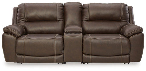 Dunleith Power Reclining Loveseat with Console - U&U Home Budget Furniture (Carteret, NJ)