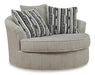 Calnita Oversized Swivel Accent Chair - U&U Home Budget Furniture (Carteret, NJ)