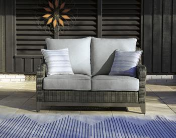 Elite Park Outdoor Loveseat, Lounge Chairs and Cocktail Table - U&U Home Budget Furniture (Carteret, NJ)