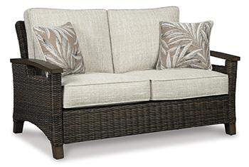 Paradise Trail Outdoor Loveseat, Lounge Chairs and Fire Pit Table - U&U Home Budget Furniture (Carteret, NJ)