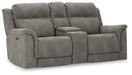 Next-Gen DuraPella Power Reclining Loveseat with Console - U&U Home Budget Furniture (Carteret, NJ)