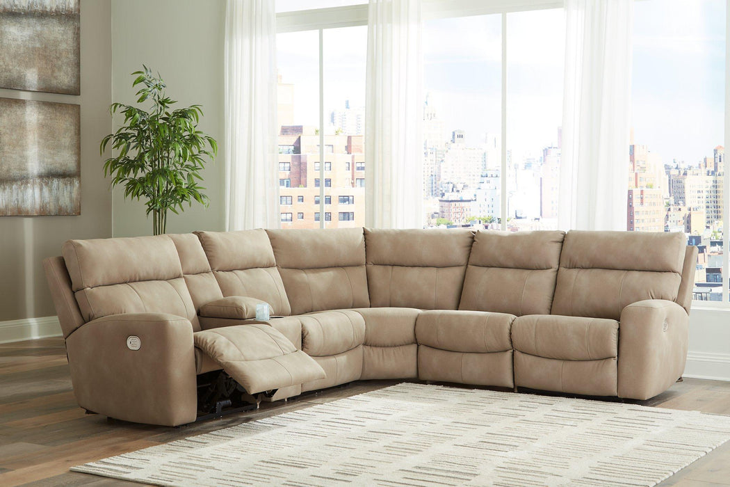 Next-Gen DuraPella Power Reclining Sectional - U&U Home Budget Furniture (Carteret, NJ)