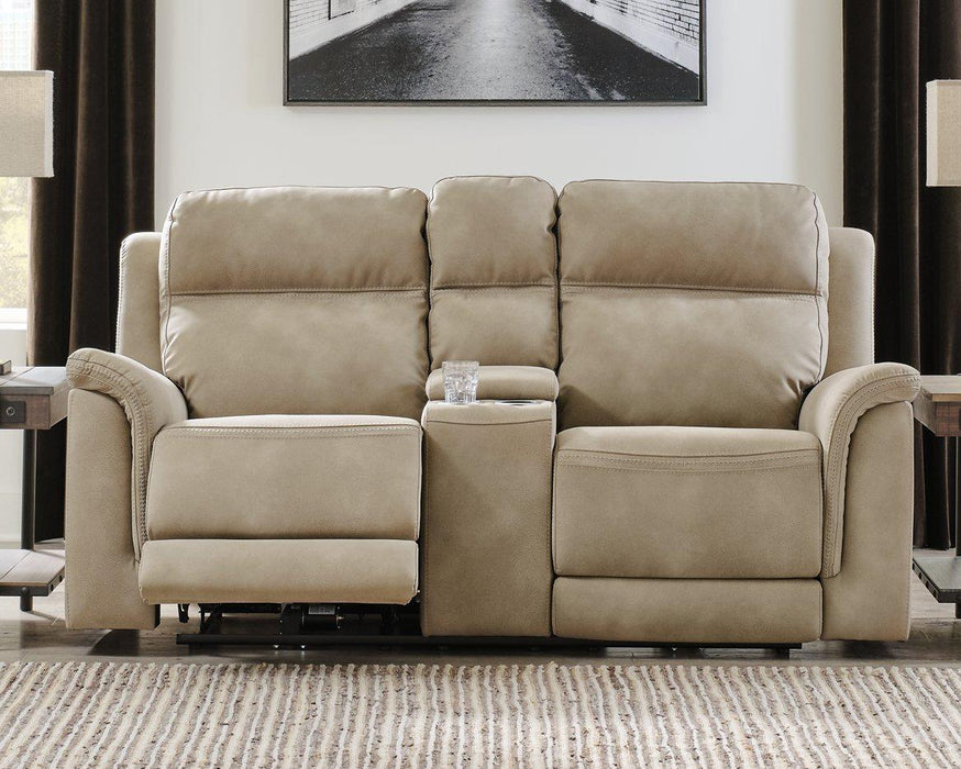 Next-Gen DuraPella Power Reclining Loveseat with Console - U&U Home Budget Furniture (Carteret, NJ)