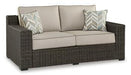 Coastline Bay Outdoor Loveseat with Cushion - U&U Home Budget Furniture (Carteret, NJ)