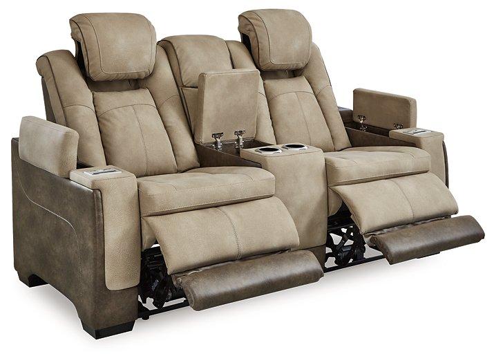 Next-Gen DuraPella Power Reclining Loveseat with Console - U&U Home Budget Furniture (Carteret, NJ)