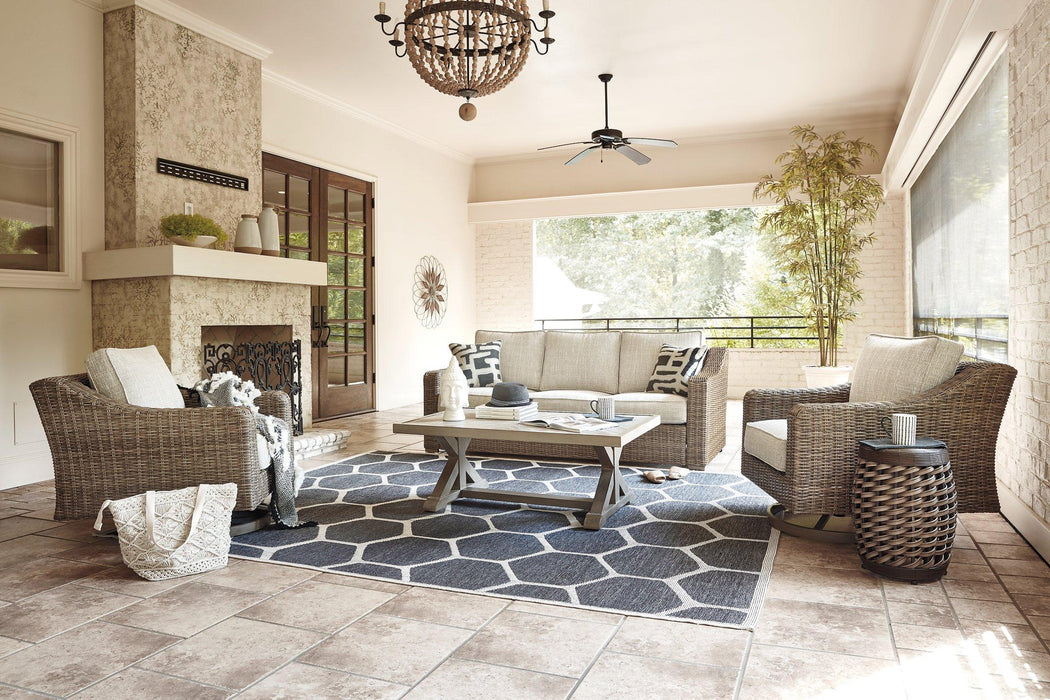 Beachcroft Outdoor Conversation Set - U&U Home Budget Furniture (Carteret, NJ)