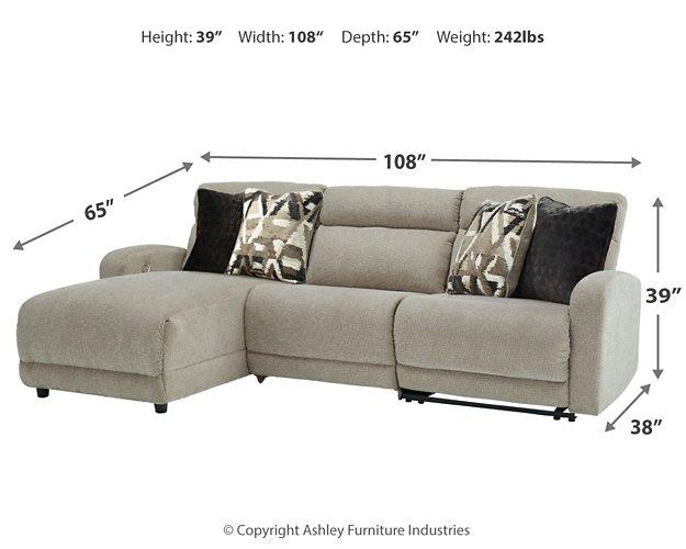 Colleyville Power Reclining Sectional with Chaise - U&U Home Budget Furniture (Carteret, NJ)