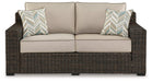 Coastline Bay Outdoor Loveseat with Cushion - U&U Home Budget Furniture (Carteret, NJ)
