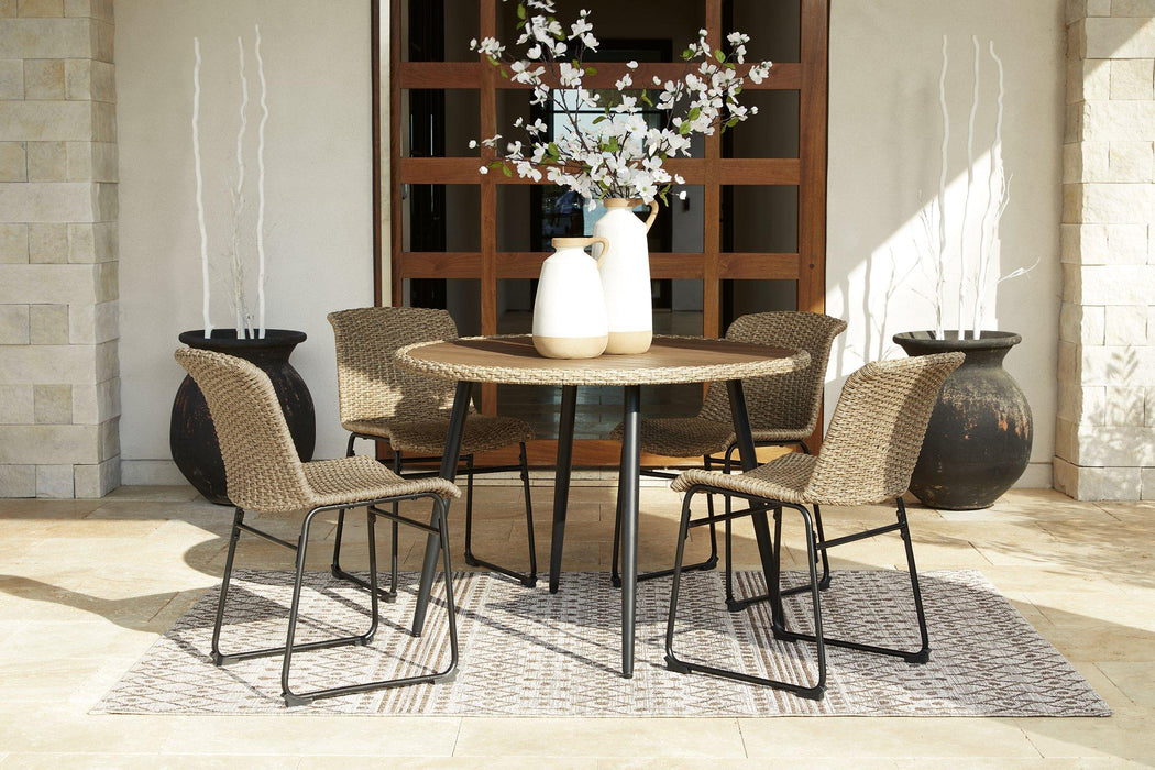 Amaris Outdoor Dining Set - U&U Home Budget Furniture (Carteret, NJ)