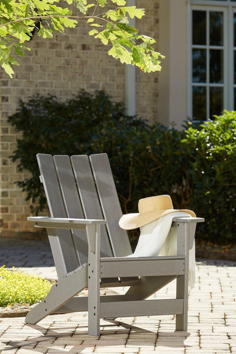 Visola Outdoor Adirondack Chair Set with End Table - U&U Home Budget Furniture (Carteret, NJ)