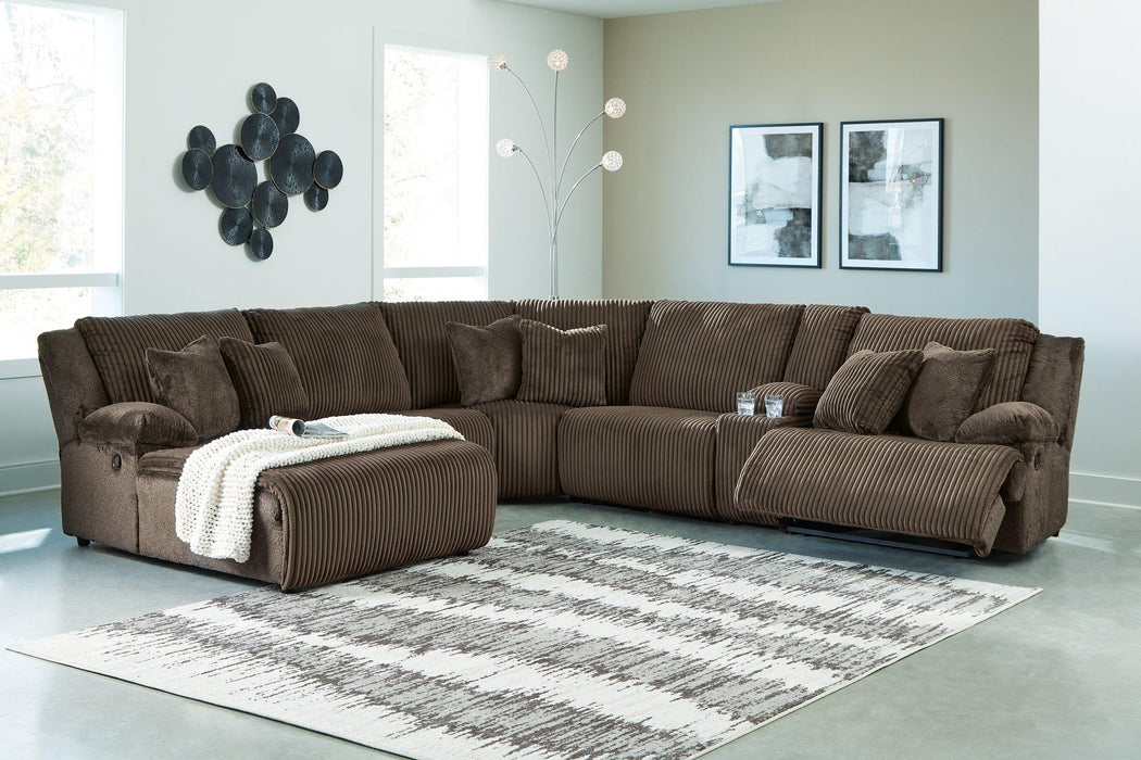 Top Tier Reclining Sectional with Chaise - U&U Home Budget Furniture (Carteret, NJ)