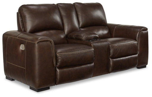 Alessandro Power Reclining Loveseat with Console - U&U Home Budget Furniture (Carteret, NJ)
