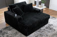 Midnight-Madness Oversized Chaise - U&U Home Budget Furniture (Carteret, NJ)