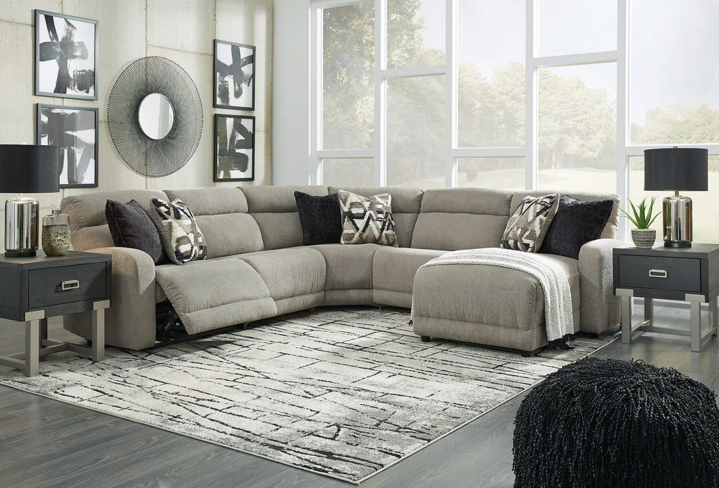 Colleyville Power Reclining Sectional with Chaise - U&U Home Budget Furniture (Carteret, NJ)