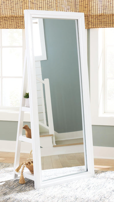 Evesen Floor Standing Mirror/Storage - U&U Home Budget Furniture (Carteret, NJ)