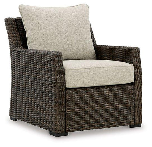 Brook Ranch Outdoor Lounge Chair with Cushion - U&U Home Budget Furniture (Carteret, NJ)