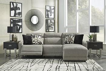 Colleyville Power Reclining Sectional with Chaise - U&U Home Budget Furniture (Carteret, NJ)