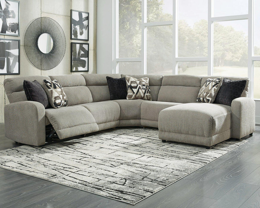 Colleyville Power Reclining Sectional with Chaise - U&U Home Budget Furniture (Carteret, NJ)