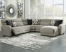 Colleyville Power Reclining Sectional with Chaise - U&U Home Budget Furniture (Carteret, NJ)