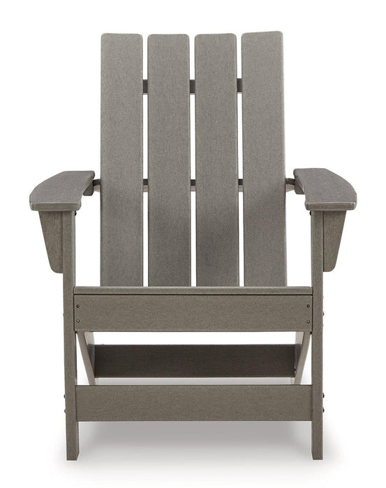 Visola Outdoor Adirondack Chair Set with End Table - U&U Home Budget Furniture (Carteret, NJ)