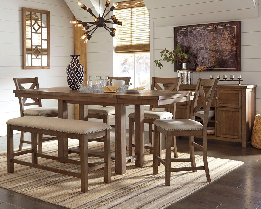 Moriville Counter Height Dining Set - U&U Home Budget Furniture (Carteret, NJ)