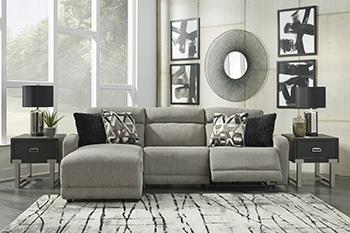 Colleyville Power Reclining Sectional with Chaise - U&U Home Budget Furniture (Carteret, NJ)