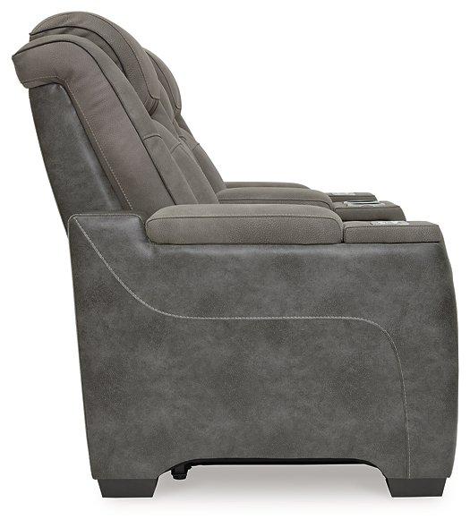 Next-Gen DuraPella Power Reclining Loveseat with Console - U&U Home Budget Furniture (Carteret, NJ)