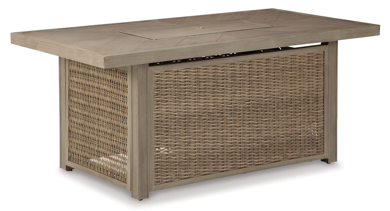 Beachcroft Outdoor Sofa, Lounge Chairs and Fire Pit - U&U Home Budget Furniture (Carteret, NJ)